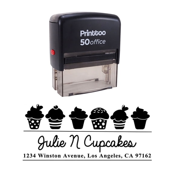 Printtoo Custom Silhouettes Self Inking Address Return Personalized Designer Rubber Stamp