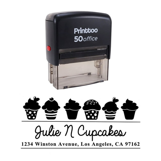 Printtoo Custom Silhouettes Self Inking Address Return Personalized Designer Rubber Stamp