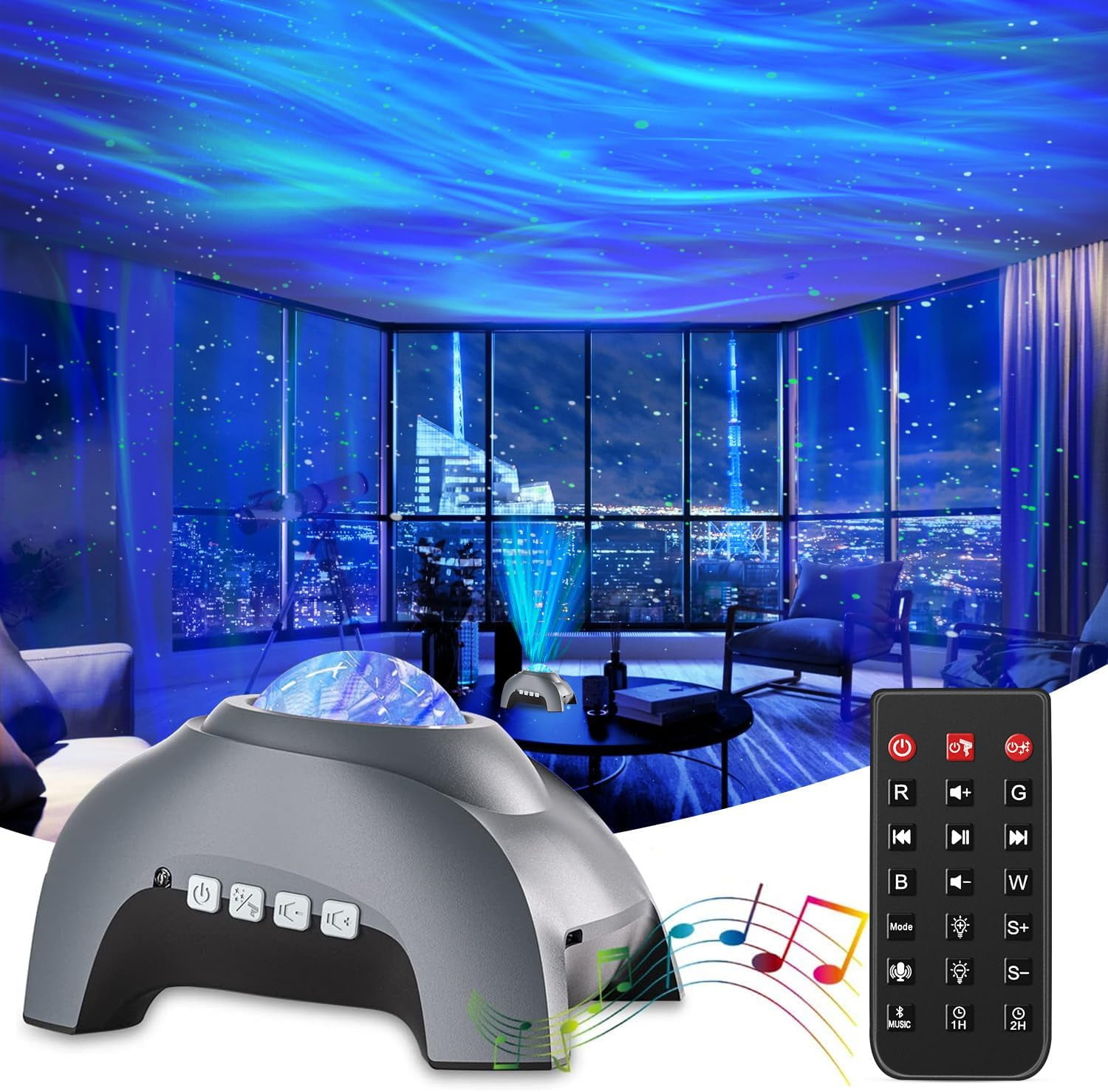CIMELR Northern Lights Aurora Projector Star Projector Night Light