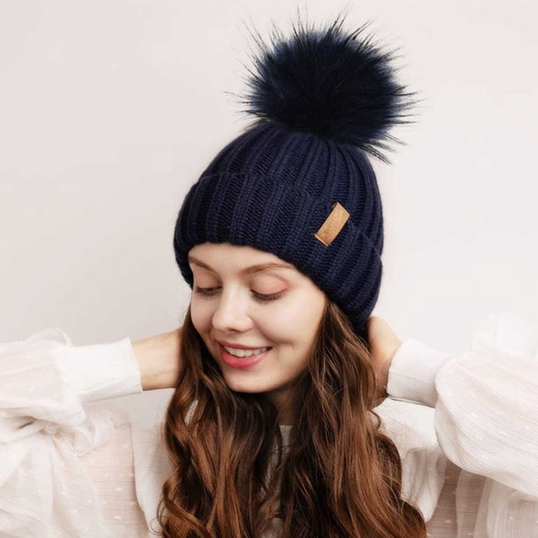 Fdelink Beanie Hat Winter Hats Womens Winter Knitted Hat  display picture 2