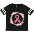 thumbnail image 3 of Inktastic Breast Cancer Pink Ribbon Awareness Wreath Girls Toddler T-Shirt, 3 of 5