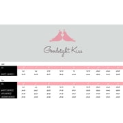 Goodnight Kiss Womens Pretty Please Lush Luxury Lounge Wear Pajama Set, Pink/Check, Large