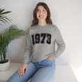 thumbnail image 5 of Women's 1973 Collegiate Font Sweatshirt 50th Birthday Sweatshirt, 5 of 5