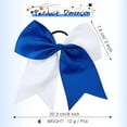 thumbnail image 2 of Designice 2 Packs Jumbo Cheerleading Bow 8 Inch Cheer Hair Bows Large Cheerleading Hair Bows with Ponytail Holder for Teen Girls Softball Cheerleader Outfit Uniform, 2 of 7