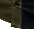 thumbnail image 4 of HAiming Button down Shirts for Men Trendy Color Block Long Sleeve Top Plus Size Casual Business Office Blouse Clothing, 4 of 8