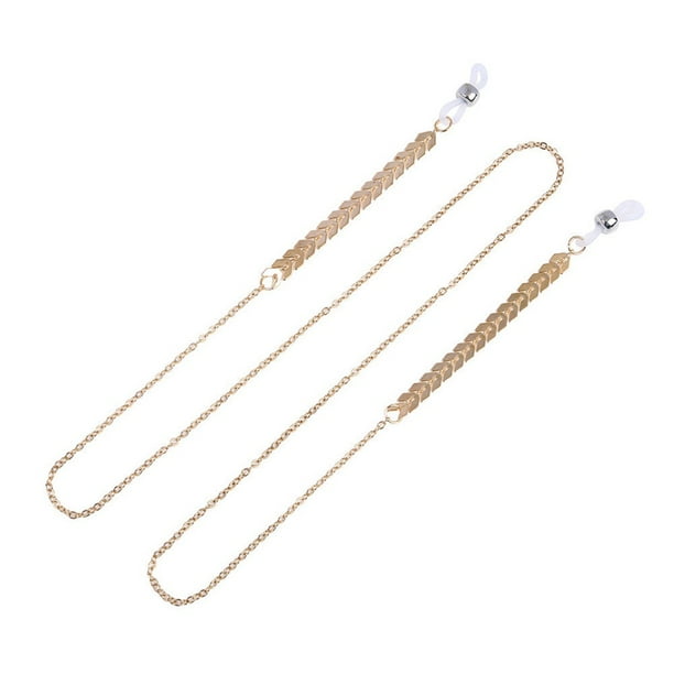 Jayli Gold Glasses Chain Mask Chains Rhinestone Pearls Eyeglass Anti