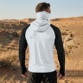 thumbnail image 6 of Dresfit Fishing Shirts for Men Upf 50+ Long Sleeve Sun Shirt Summer 2026 Hooded Outdoor Pullover Cooling Big and Tall Workout Hoodies with Face Mask White S, 6 of 9