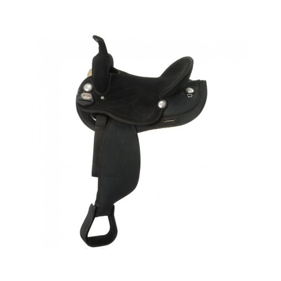 Tough 1 Western Saddle King Series Synthetic Trail 14" Black KS32