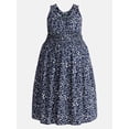 thumbnail image 4 of Terra & Sky Women's Plus Sleeveless Smocked Dress, Sizes-0X-5X, 4 of 4