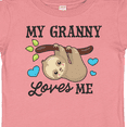 thumbnail image 4 of Inktastic My Granny Loves Me with Sloth and Hearts Boys or Girls Baby T-Shirt, 4 of 5
