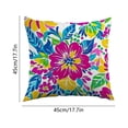 thumbnail image 4 of Throw Pillow Cover 18x18 Inch Waterproof Summer Flower Bohemian Print Soft Colorful for Car Office Patio Decor by MPOISVA, 4 of 6