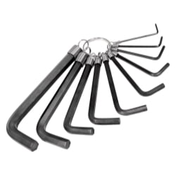 10 Piece SAE Hex Key Set on a Ring