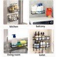 thumbnail image 7 of Metal Basket, Wall Mounted Storage Sundries Organizer, For Kitchen Bathroom, Mesh Design, Large Capacity, Durable Iron, For Seasoning Toiletries Daily Necessities, Decorative And Functional, 7 of 7