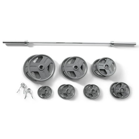 Gold?s Gym 210 Lb. Cast Iron Olympic Weight Set with 7? Barbell (Box 3 of 4)