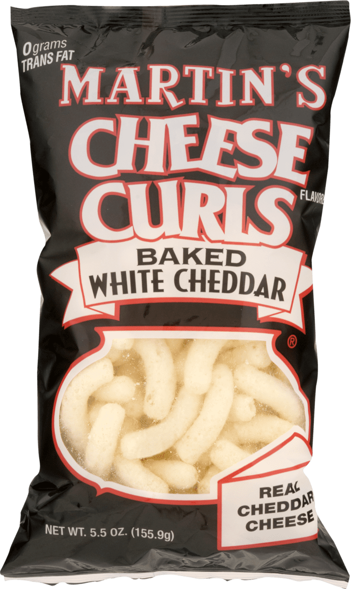 Martin's Baked White Cheddar Cheese Curls 5.5 oz. Bag (4 Bags