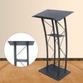 thumbnail image 3 of Detachable Metal Wood Lectern Church Pulpit Podium w/ Metal Stands School Pulpit, 3 of 8