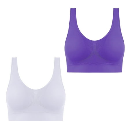 Workout Bras Women Back-Smoothing Bra Feature V-Neck Demi & Balconette Bra Style W-1779 Hook and Eye Closure Bralette Purple 4XL