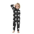thumbnail image 6 of SDNall Halloween Family Home Dress Pajamas Outfit Boys Girls Halloween Fashion Skeleton Print Plush Long Sleeved Jumpsuit Family Parent-Child Wear Kid, 6 of 8