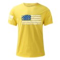 thumbnail image 3 of Men's Classic T-Shirt 4th of July Blouse 100 Cotton Tops American Flags Printed Tee Short Sleeve Tshirt Round Neck Blouses Soft Fitted Shirts Summer Pullover Sweater Patriot Clothes, 3 of 4
