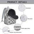 thumbnail image 4 of Rustic Plaid School Backpack, Large Capacity, S-Shaped Padded Straps, Durable Oxford Fabric for Long-Lasting Use, 4 of 5