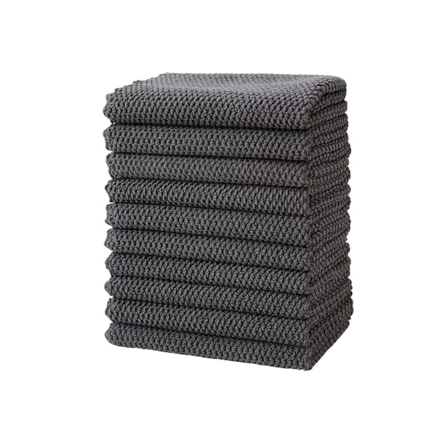 Toallas de Papel de Cocina Multipack 10Pc Verde 11.81x11.81In, Paño de Limpieza Libre de Pelusa para Platos Toalla de Secado de Coche, Limpieza Absorbente Espesada