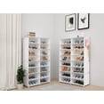 thumbnail image 2 of Shoe Storage,32 Pairs Shoe Rack Organizer for Closet Shoe Cabinet with Door Shoe Shelves for Closet,Entryway,Hallway,Bedroom, 2 of 4