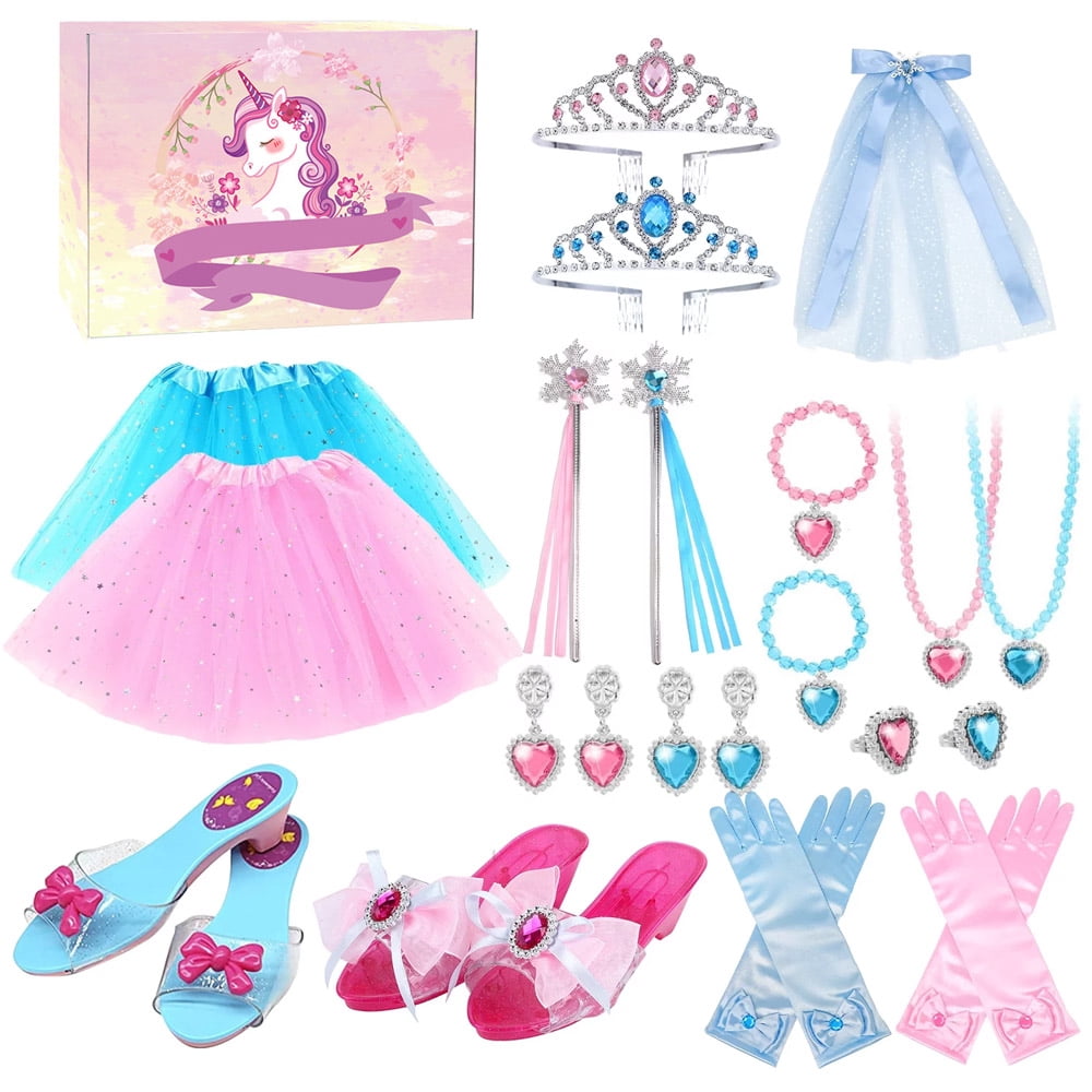 Princess Toys for Girls 3-6 Years, Princess Dress Up for Girls Toys Ages 4-6, Dress Up Princess Pretend Play Toys for Girls 2 3 4 5 6 Year Old