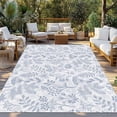 thumbnail image 2 of Light Blue Dandelion Outdoor Rug for Patio/Deck/Porch, Non-Slip Large Area Rug 4 x 6 Ft, Spring Flowers Modern Minimalist Indoor Outdoor Rugs Washable Area Rugs, Reversible Camping Rug Carpet Runner, 2 of 8