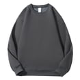 thumbnail image 2 of cfhntfmh Chandails en Molleton Surdimensionnés pour Hommes Grande Taille Col Rond Manches Longues Pull Tops Tenues de Mode Automne 2024, 2 of 7