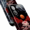 thumbnail image 2 of Japanese Lotus Moon Wave Phone Case, Aesthetic Floral Night Sky Protective Phone Cover for iPhone 16 15 14 13 12 11 Pro Max Plus Mini, 2 of 6