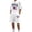 White, variant on IWRICH Men's 4th of July Outfits USA Flag Patriot Short Sleeve Shirts and Shorts Set 2 Piece Independence Day Athletic Jogging Tracksuits White XL