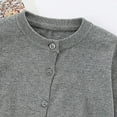 thumbnail image 5 of XZNPDUCQ Girls Cardigan Cable Knit Sweater Long Sleeve Open Front Button Light Weight Solid Sweater Coat Base Sweater Cardigan Sweater，4-5 Years，Gray, 5 of 5