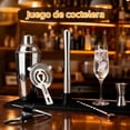 thumbnail image 2 of Kit de Coctelería Profesional, 7 Piezas Acero Inoxidable con Coctelera 550ml, Probeta Graduada, Cuchara Mezcladora, Vertedor, Colador y Agitador - Set Completo para Barman, Hogar y Regalos, 2 of 4