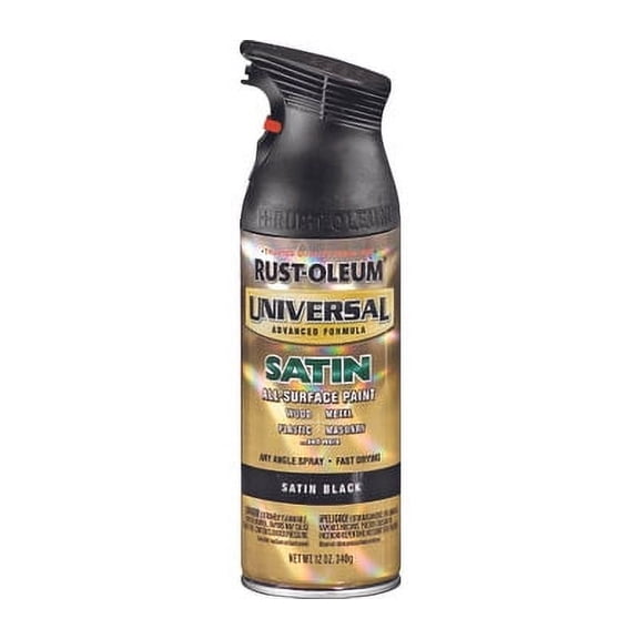 Rust-Oleum 245197 Universal Any Surface Any Angle Black Satin Spray
