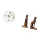 thumbnail image 5 of Reloj De Pared Moderno Con Números Grandes Y Mecanismo Silencioso Sin Tictac, Combinado Con Estatuas De Gatos Egipcios, Sujetalibros Decorativos Para La Decoración Del Hogar, La Oficina, El, 5 of 8
