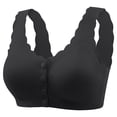 thumbnail image 1 of Timegard Plus Size Bras for Women Front Closure Button Full Support Wireless Underwear Comfort Daily Bras, 1 of 2