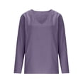thumbnail image 4 of Women's Casual Loose Fitting Fashionable V-Neck Long Sleeve Pullover Top, 4 of 6