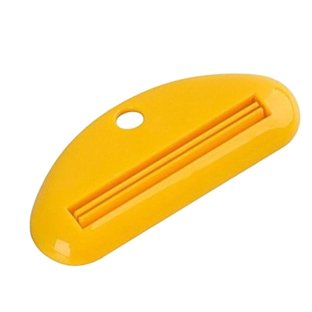 Plastic Toothpaste Squeezer, Tube Dispenser Tool, Hanging Squeeze Tool, One Hand Operated Squeezer for Toothpaste, Cream And Cosmetic Tube Use,Yellow