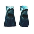 thumbnail image 7 of Naloa Undersea Shark Print Women's Summer Spring Casual Beach Sundress,Vacation Sleeveless Tank Crewneck Loose Dresses, 7 of 7