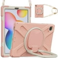 thumbnail image 1 of Funda colorida para Samsung Tab S6 Lite de 10,4 pulgadas con correa para el hombro, soporte de anillo ajustable grande y protección contra golpes., 1 of 5
