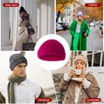 thumbnail image 2 of Qarigey Gorro de lana de tendencia, buena elasticidad, gorras clásicas de pescador sin borde, tocados crimpables a prueba de viento para montañismo, Sombreros rojo rosa intenso Qarigey AP009365-19B, 2 of 6