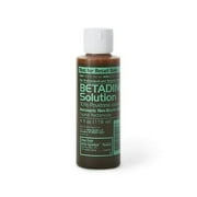 Betadine Skin Prep Solution 4 oz. Bottle 10% Strength Povidone-Iodine Pack of 2
