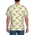 thumbnail image 3 of Bixox Men's Green Snake Printed Short Sleeve Skinny Athletic T-Shirt, 3 of 6