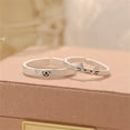 thumbnail image 5 of Cute Cat Dog Matching Ring for Him and Her Puppy Pet Kitten Animal Sterling Silver 999 Rings Wedding Open Couples Eternity Promise Bands Sets Jewelry, 5 of 6