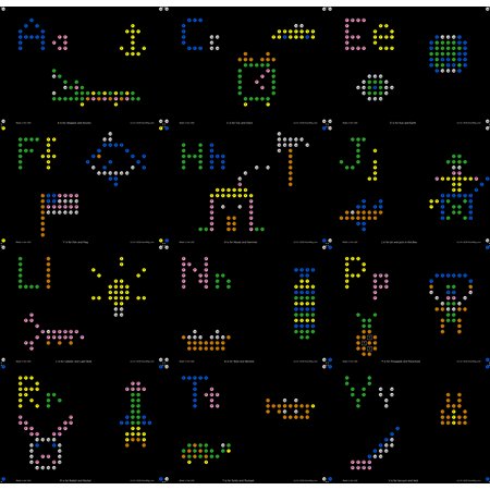 Alphabet Letters, Lite Brite Refills, 12-Pack - Not Compatible with Light Brite Ultimate Classic
