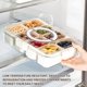thumbnail image 3 of Contenedor de caja de aperitivos, bandeja de aperitivos dividida transparente con tapa, contenedor de caja de aperitivos portátil hermético, bandeja de servir dividida para embutidos, frutas, verduras, 3 of 4