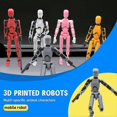 thumbnail image 2 of T13 Action Figure, Titan 13 Action Figure with 4 Types of Weapons and 3 Types of Hands, T13 3D Printed Multi-Jointed Action Figure, 2 of 5