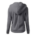 thumbnail image 3 of Ediodpoh Women's Long Sleeve Letter Print Solid Color Pullover Hoodies and Sweatshirts Top with Pockets Grey L, 3 of 3