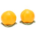 thumbnail image 2 of Lata de hojas de té con forma de naranja, recipiente sellado de cerámica, regalo ornamental, contenedor de almacenamiento de cocina, 2 uds., 2 of 8