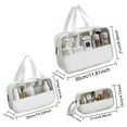 thumbnail image 4 of TRANSFREE 3pcs Clear Makeup bag Travel Cosmetic bag Toiletry Bag Portable Organizer Zipper PVC Pouch Transparent Storage Bag (SipleWhite), 4 of 8